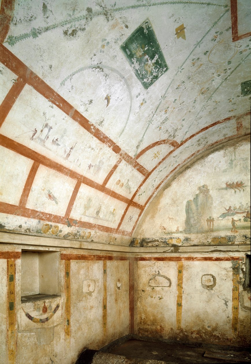 Római művészet: kilátás Caivano sírjáról. Kr.u. 100-150. Nápoly, Nemzeti Régészeti Múzeum alkotó: Roman