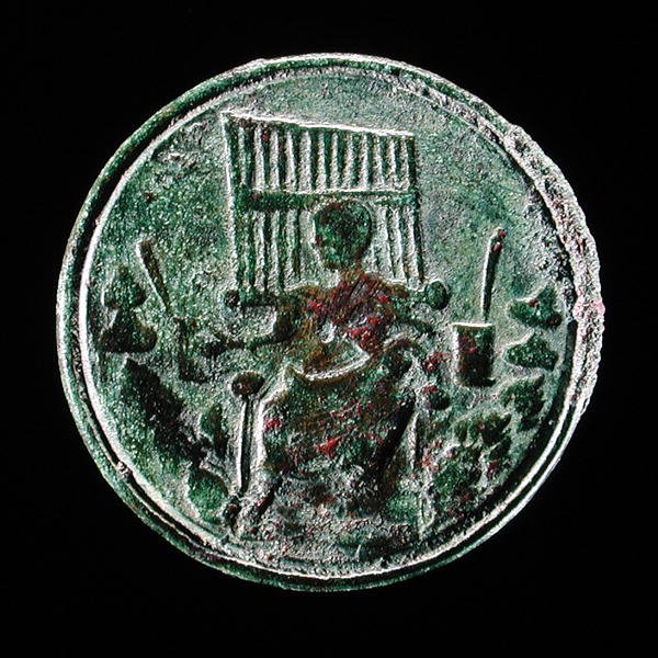 Orgonát ábrázoló római érme (bronz) alkotó: Roman
