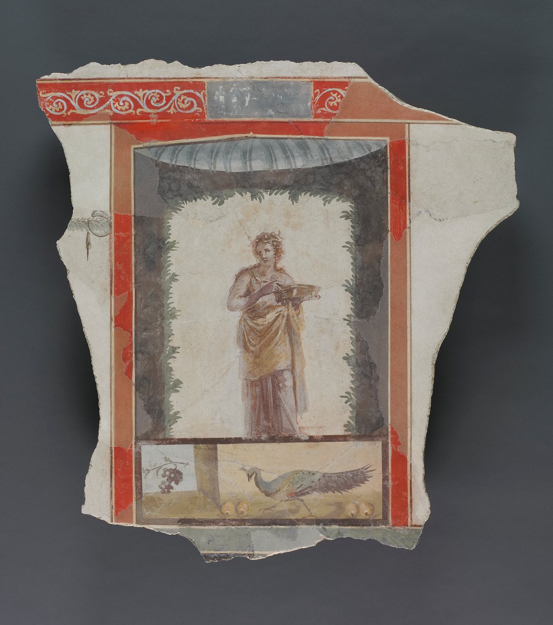 Római freskótöredék (gipsz és pigment) alkotó: Roman