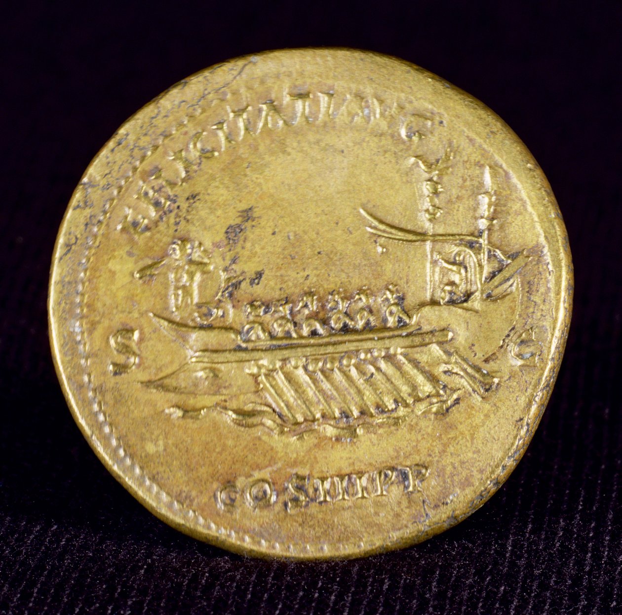 Sestertius Hadrianus császár (76-138) Newcastle-Upon-Tyne-ből, i.sz. 132 alkotó: Roman