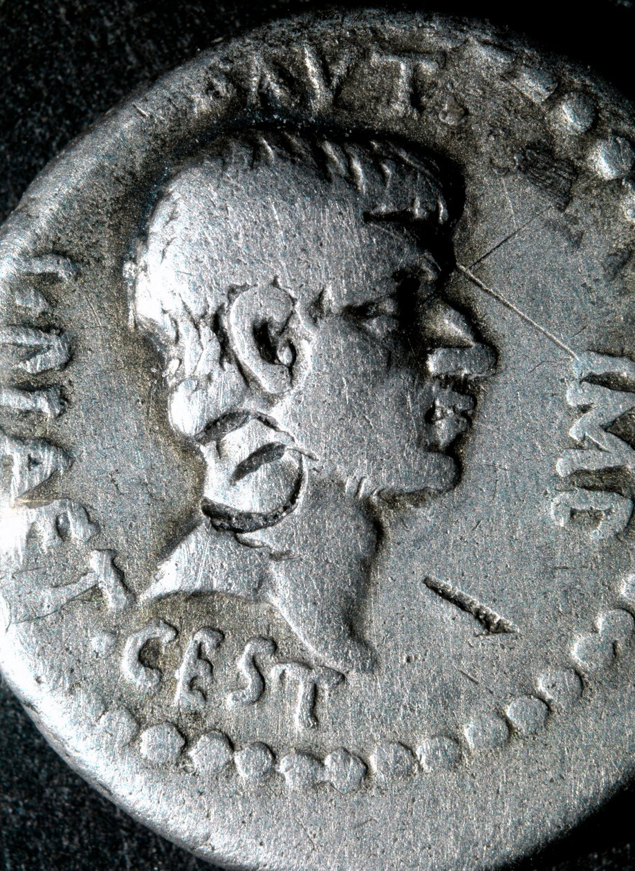 Ezüst érme Marcus Junius Brutus (i.e. 83-42) római szenátor képmásával alkotó: Roman