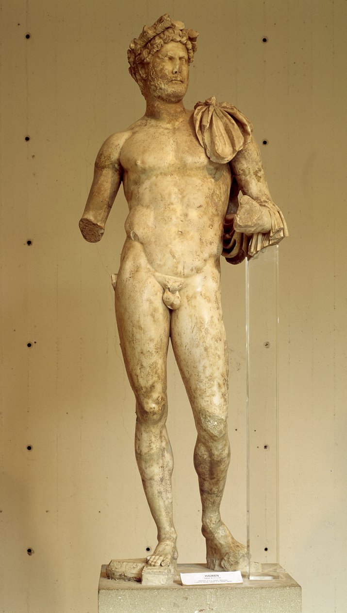 Hadrianus (Adrien) császár szobra - Vaison-la-Romaine Régészeti Múzeum, 2. század alkotó: Roman
