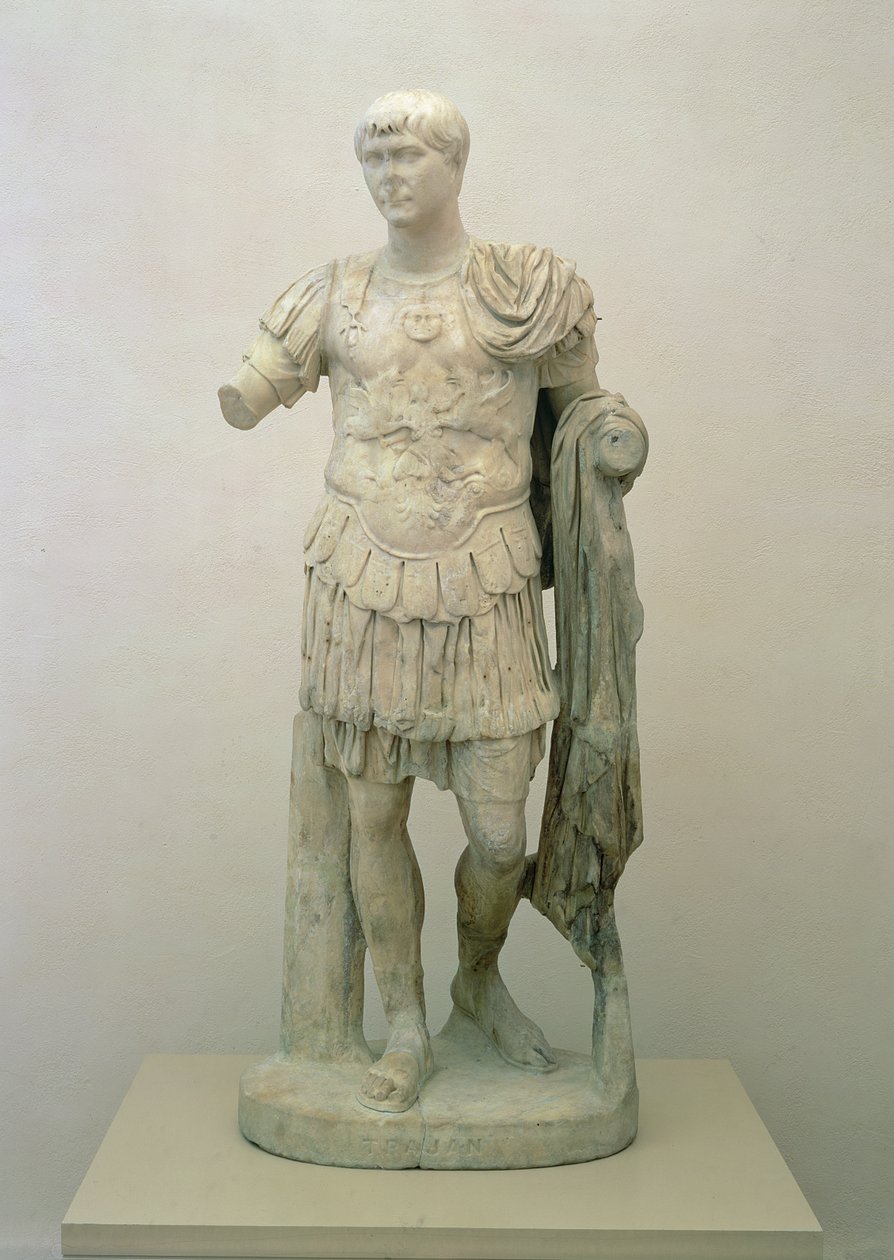 Traianus császár szobra (53-117 körül) Antoninus kora, i.sz. 120 körül (penteli márvány) alkotó: Roman