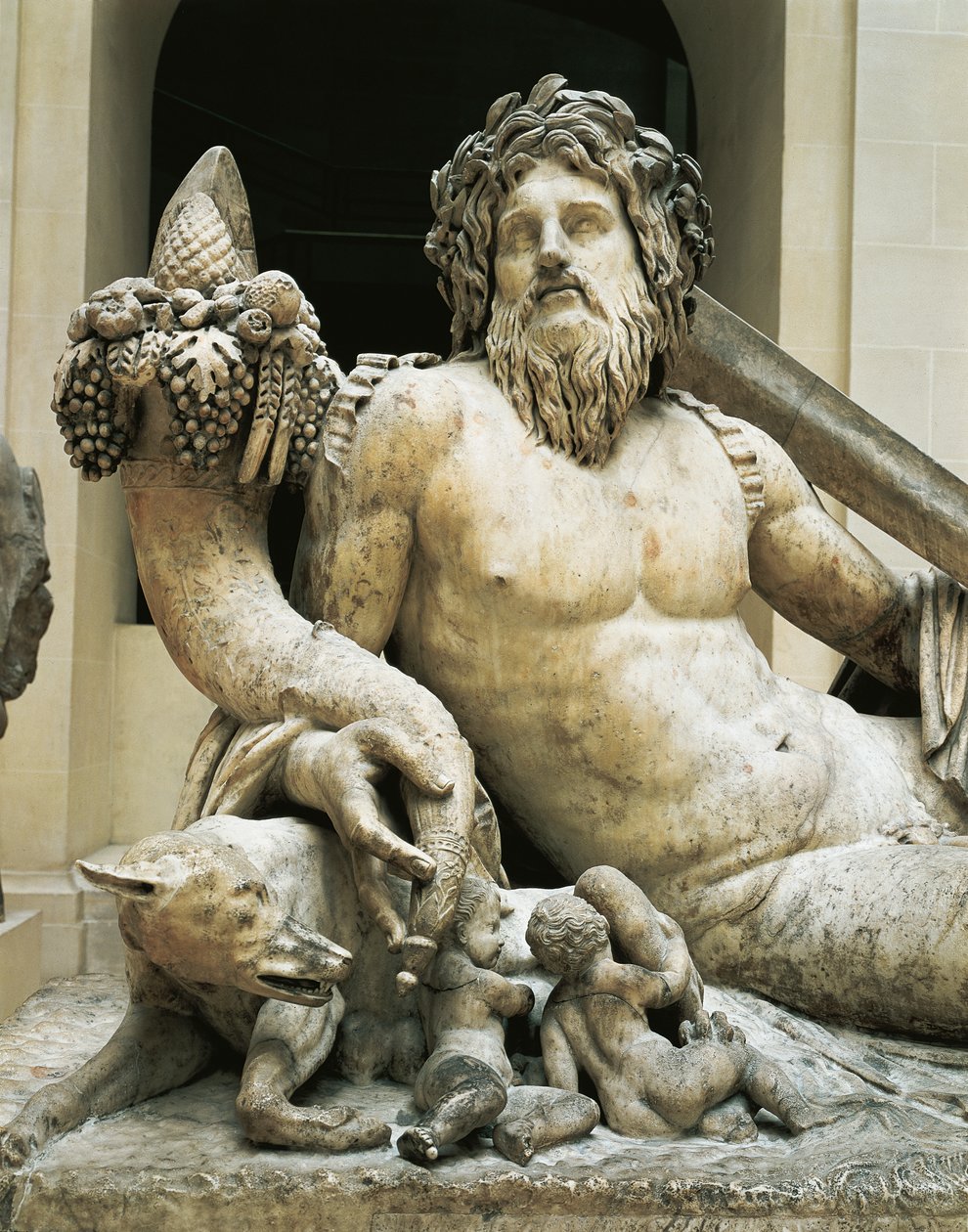 A Tiberis folyót ábrázoló szobor (márvány) alkotó: Roman