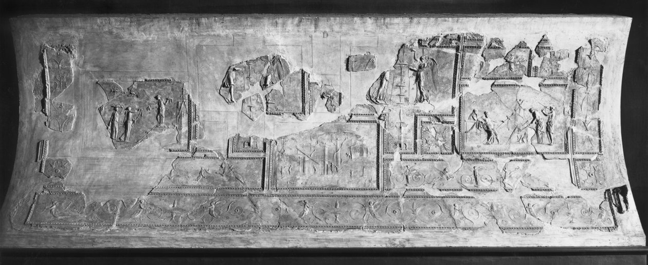 Stukkó az Íziszi papnő házából; a Villa Farnesina kertjéből (stukkó) alkotó: Roman