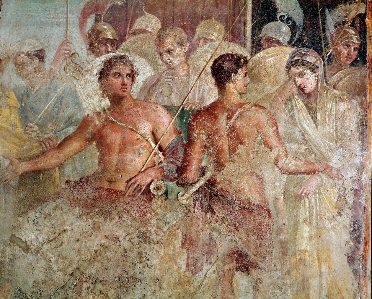 Az Achilles és Briseis búcsúja (freskó alkotó: Roman