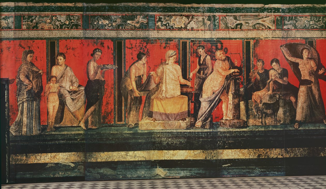 The Hall of Mysteries, Pompeii, 79 AD (falfestmény) alkotó: Roman