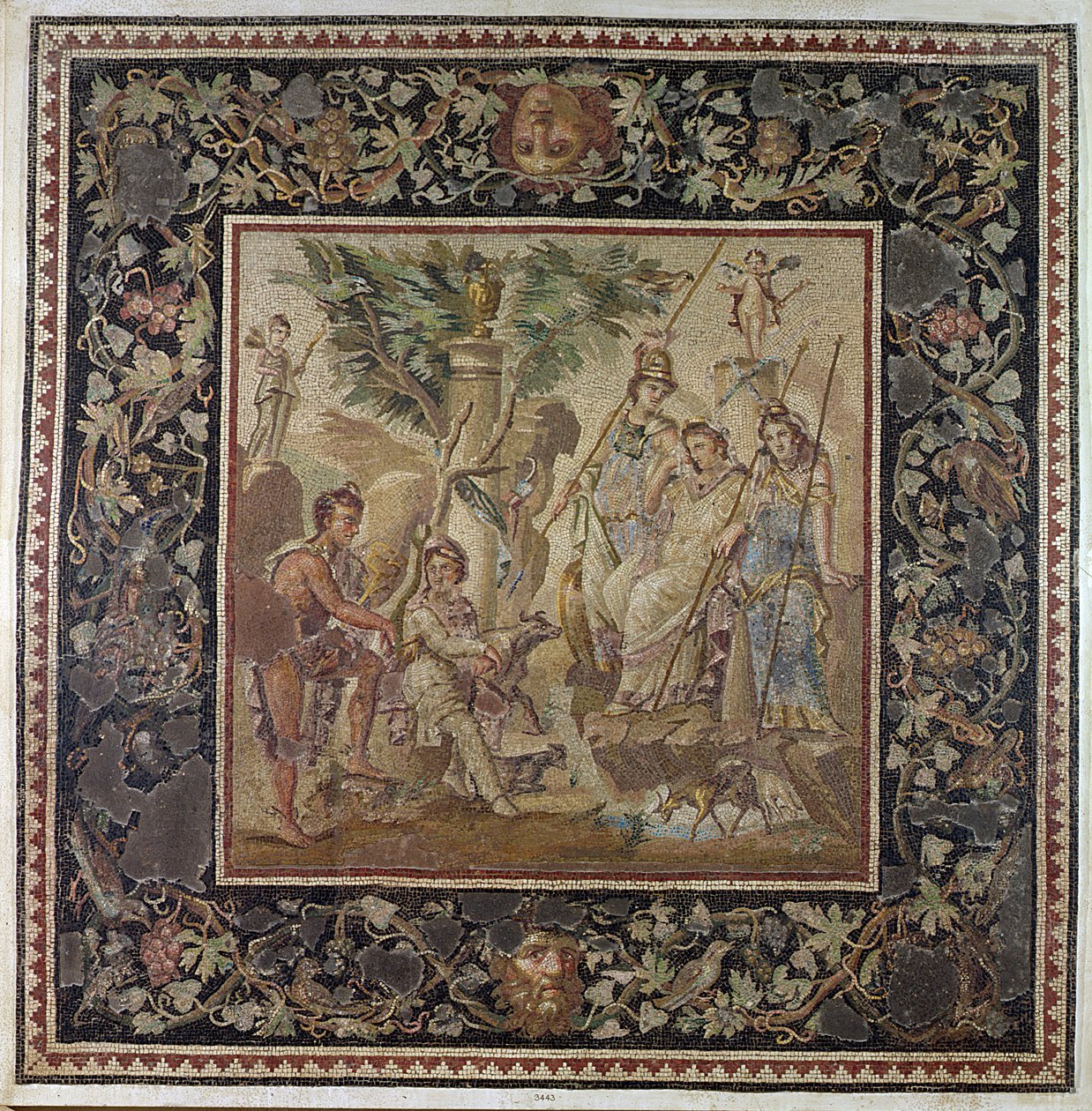 Párizs ítélete, az Antiochiában található Atrium házából, i.sz. 115 körül (mozaik) alkotó: Roman