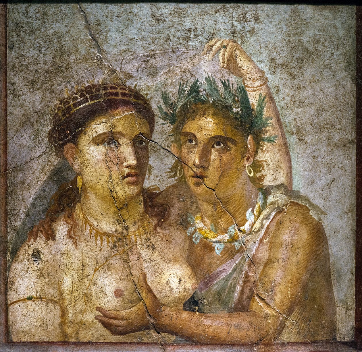 A szatír és a menád - Szatír és ménád - Pompei - Casa di Cecilio Giocondo - Szatír és menád - Cabinetto segreto alkotó: Roman