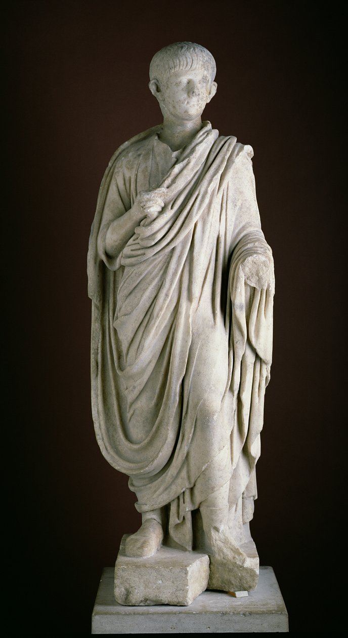 Az ifjú Néró togáta szobra, i.sz. 50 körül (márvány) alkotó: Roman