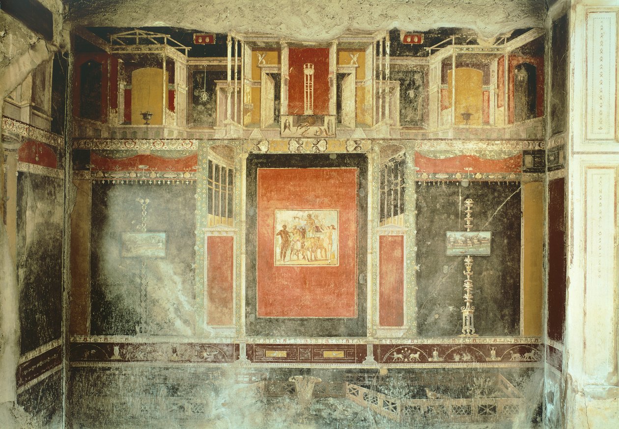 freskó Marco Lucrezio Fronto házából, Pompeii, Campania, római civilizáció alkotó: Roman