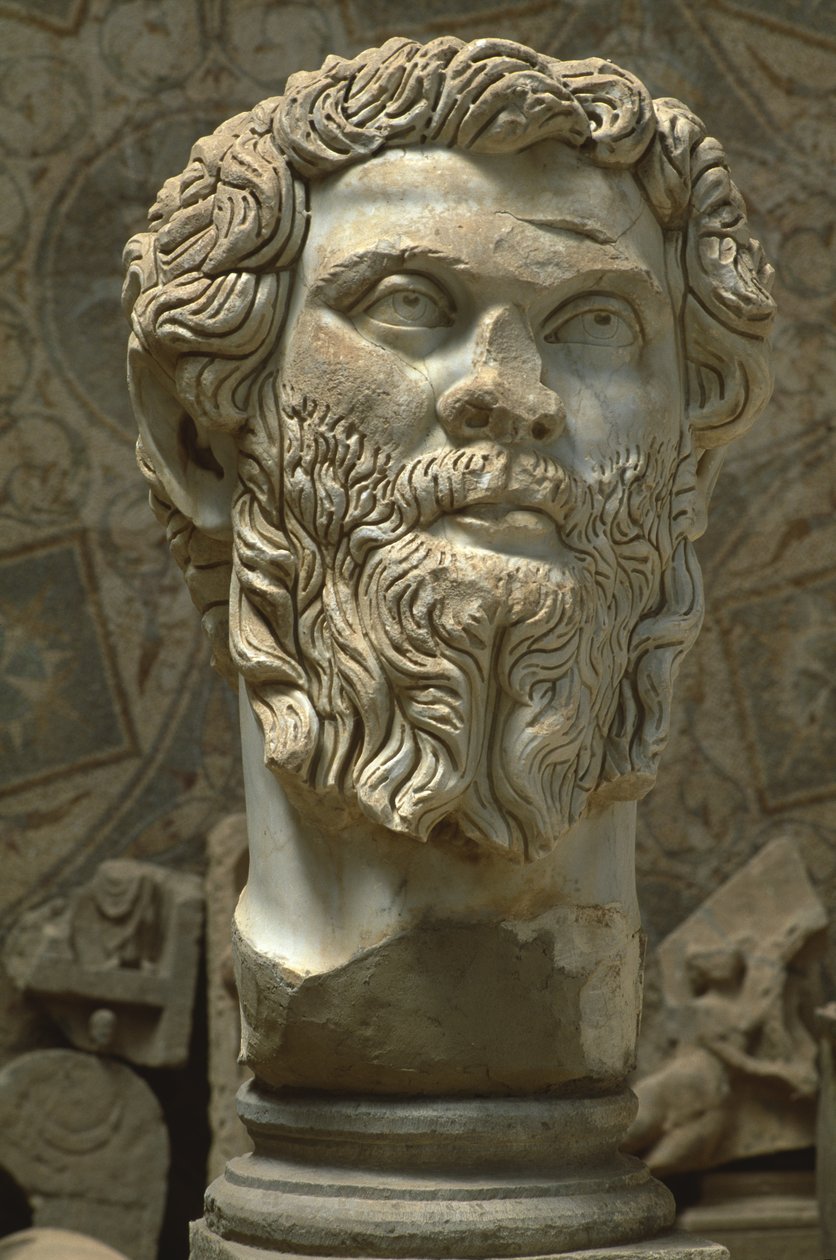 Septimus Severus (145-211) mellszobra, magas birodalmi időszak (i. e. 27-395) (márvány) alkotó: Roman Imperial Period