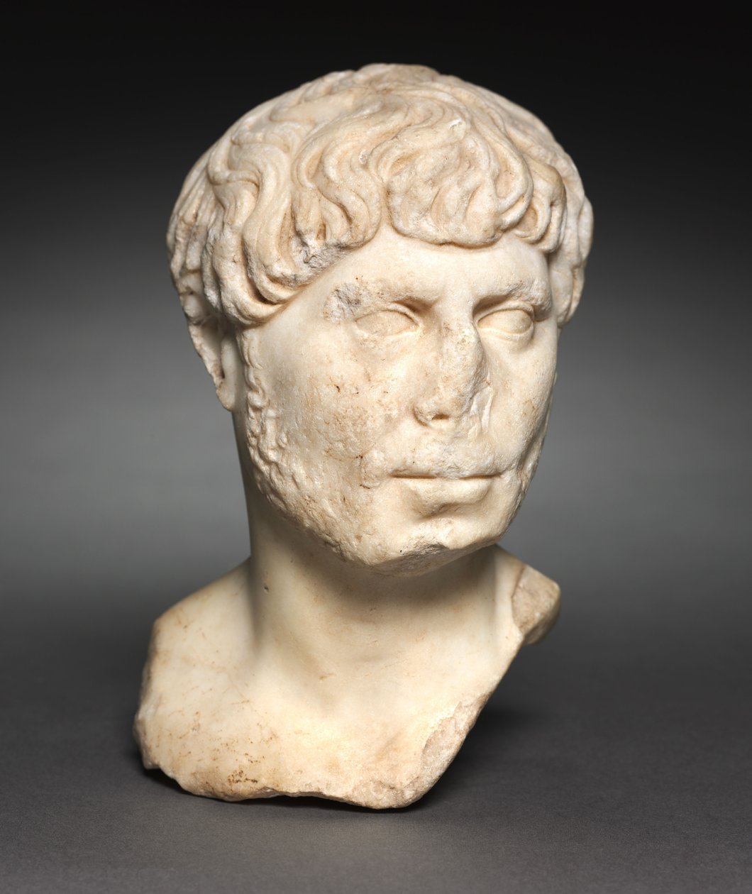Szakállas férfi feje, 125 körül (márvány) alkotó: Roman Imperial Period