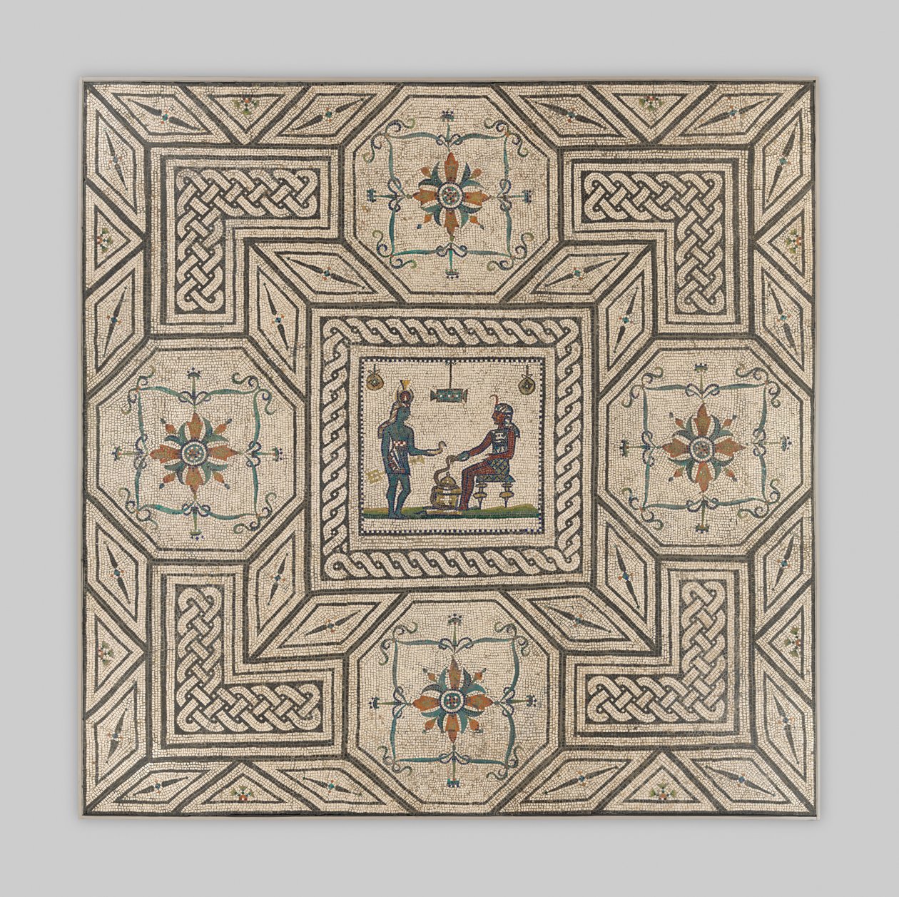 Mozaik járda egyiptomi jelenettel, i.sz. 130-150 (kő és üveg) alkotó: Roman Imperial Period