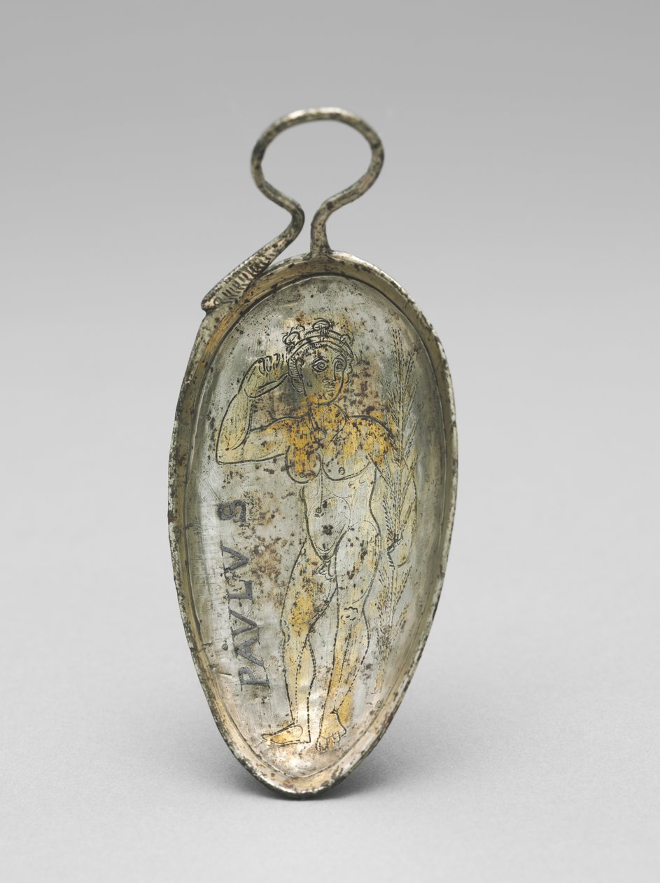 Kanál Szent Pál atlétával, 350-400 (ezüst, ezüst aranyozott és niello) alkotó: Roman Imperial Period