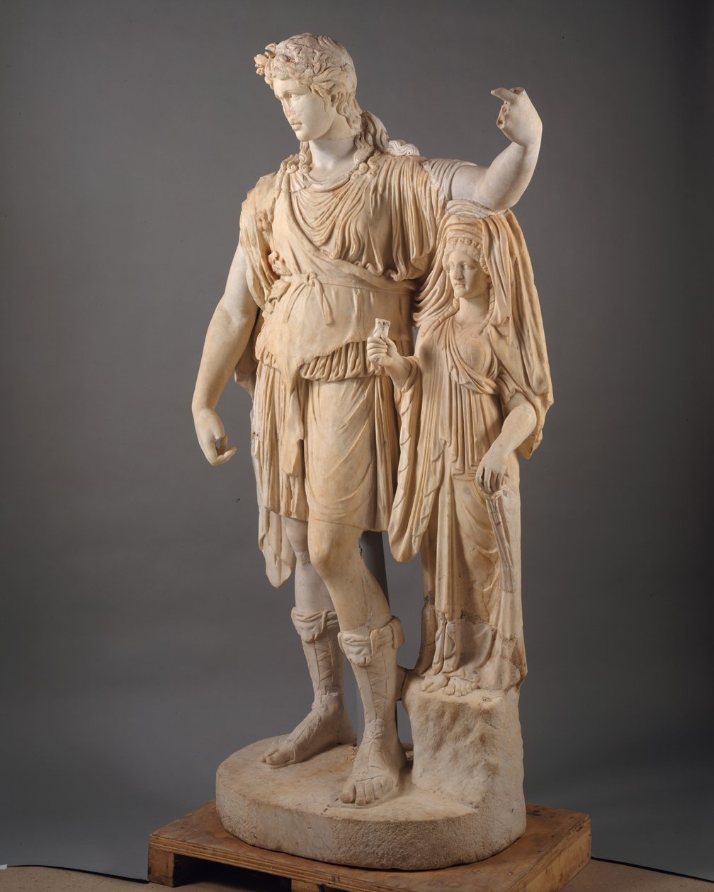 Dionüszosz női alakra támaszkodó szobra ("Remény Dionüszosz"), ie 27–68 (márvány) alkotó: Roman Imperial Period