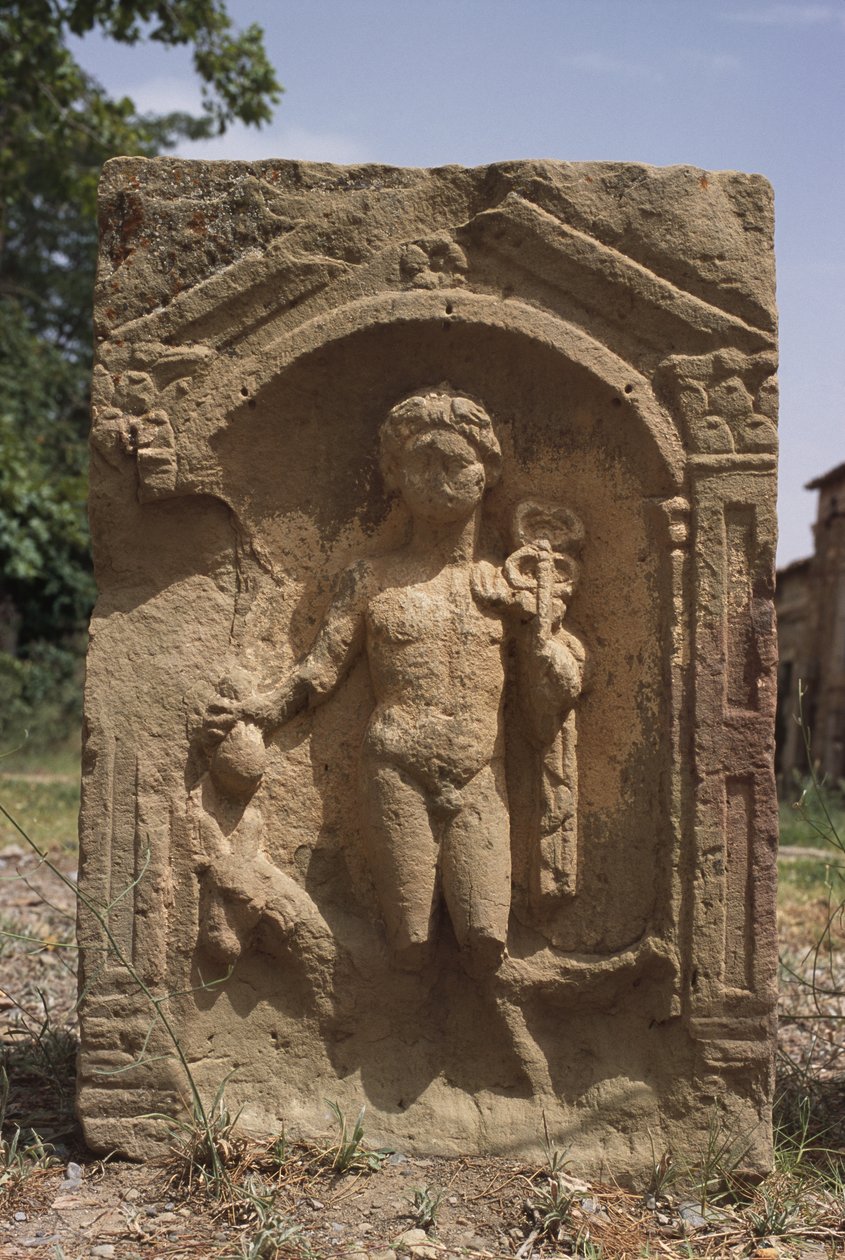 Merkúrt ábrázoló sztéla, a magas birodalmi időszak (i.e. 27-395) alkotó: Roman Imperial Period