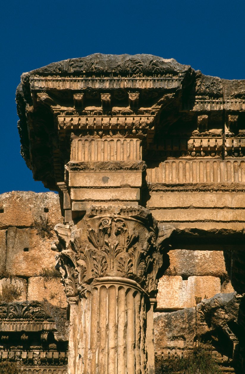 Bacchus temploma, az antablutúra részlete, magas császári időszak Kr.e. 27-395 fotó alkotó: Roman Imperial Period