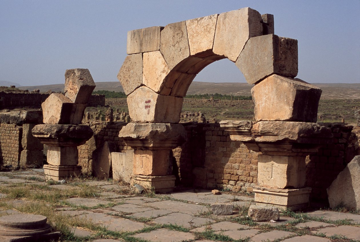 Kilátás a Sertius piacról, a magas birodalmi időszak (i.e. 27-395) alkotó: Roman Imperial Period