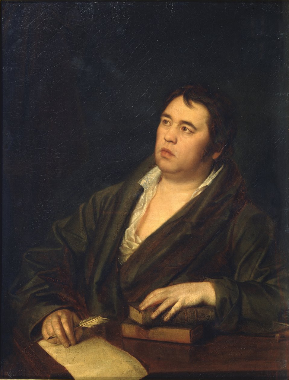 Ivan A. Krylov költő portréja 1769-1844, 1812 alkotó: Roman Maximovich Volkov