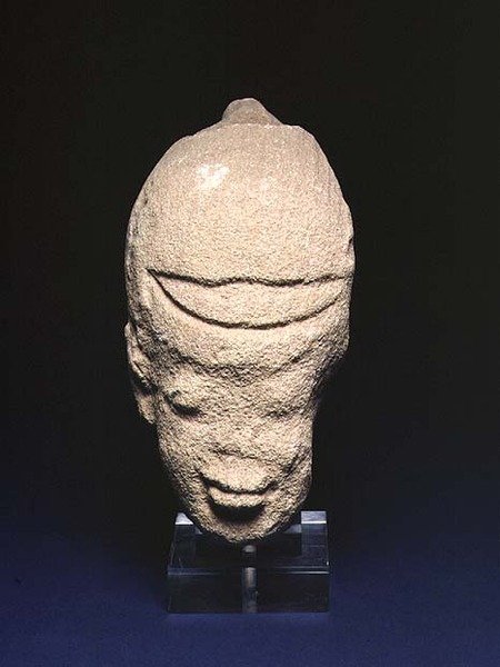 Sisakos fej, Aniba, Núbia (homokkő) alkotó: Roman Period Egyptian