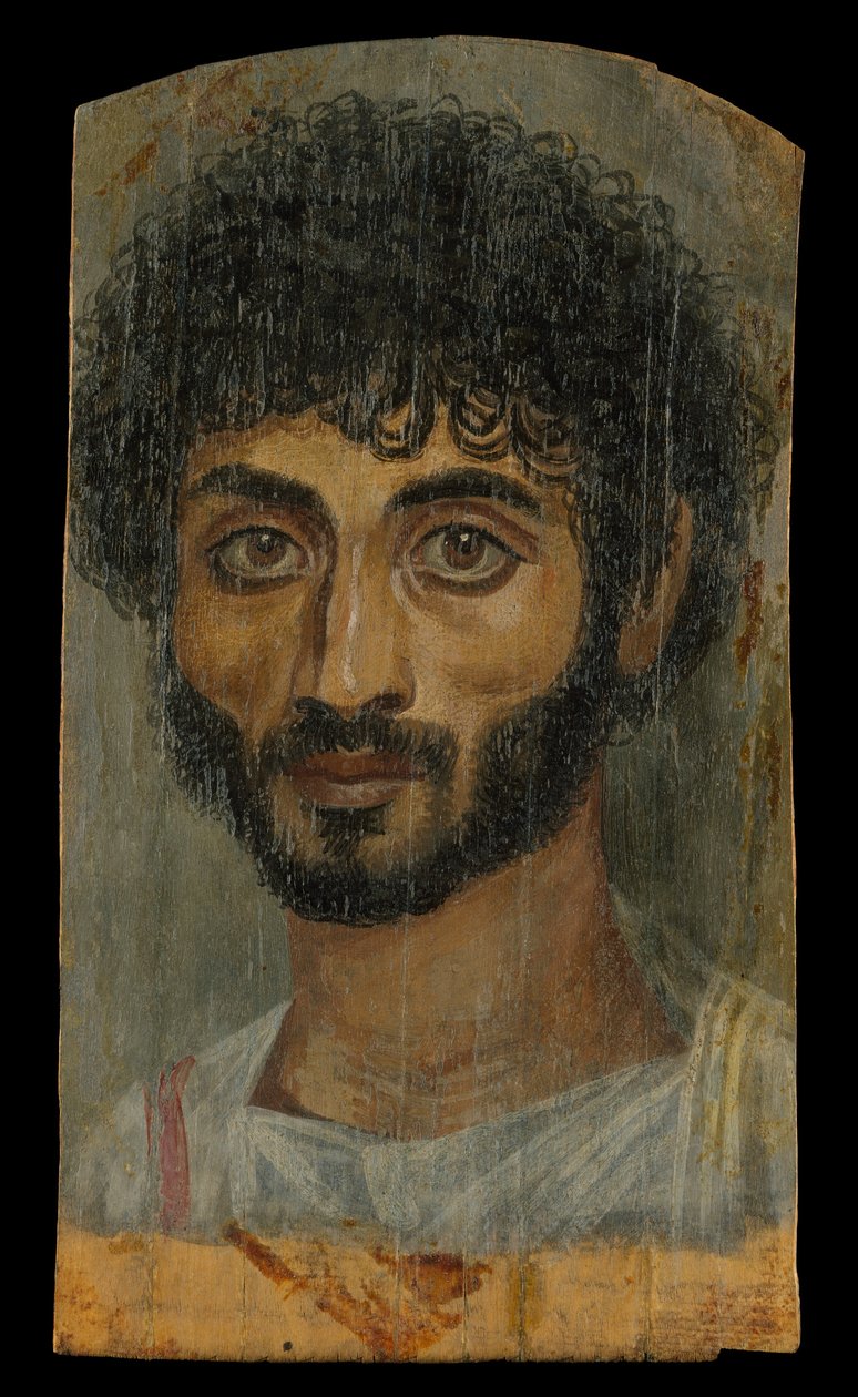 Vékony arcú, szakállas férfi portréja, i.sz. 160-180 (enkausztikus, hársfa) alkotó: Roman Period Egyptian
