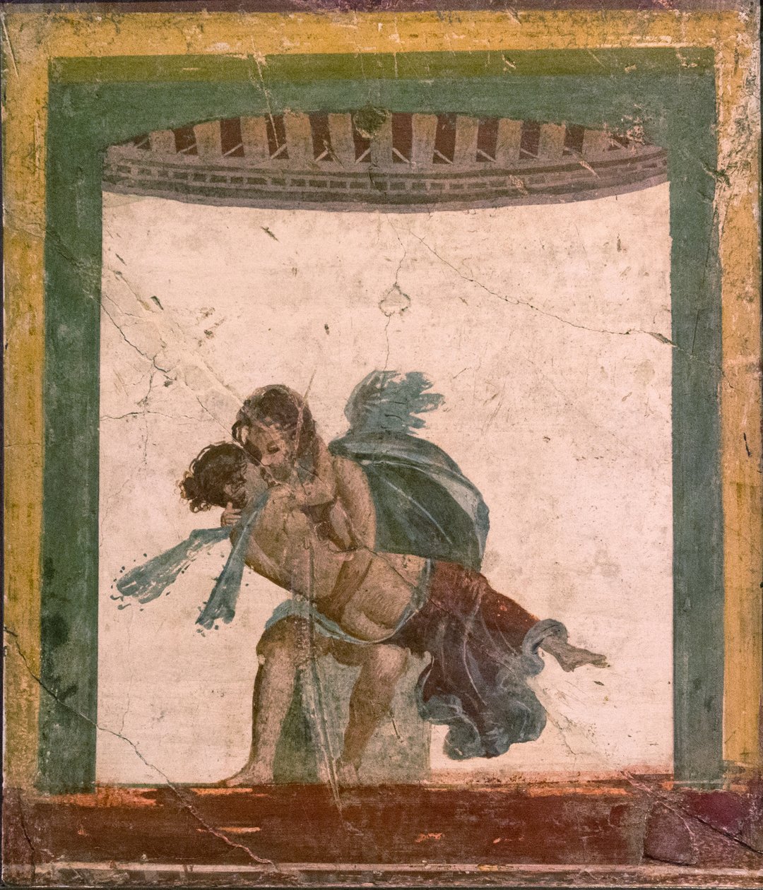 Amor és Psyche, 1. H. 1. század. HIRDETÉS. alkotó: Roman Pompeian wall painting.
