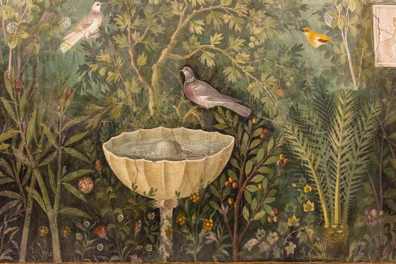 Kertrészlet. Freskó az Arany karkötő házából, Casa del Bracciale d