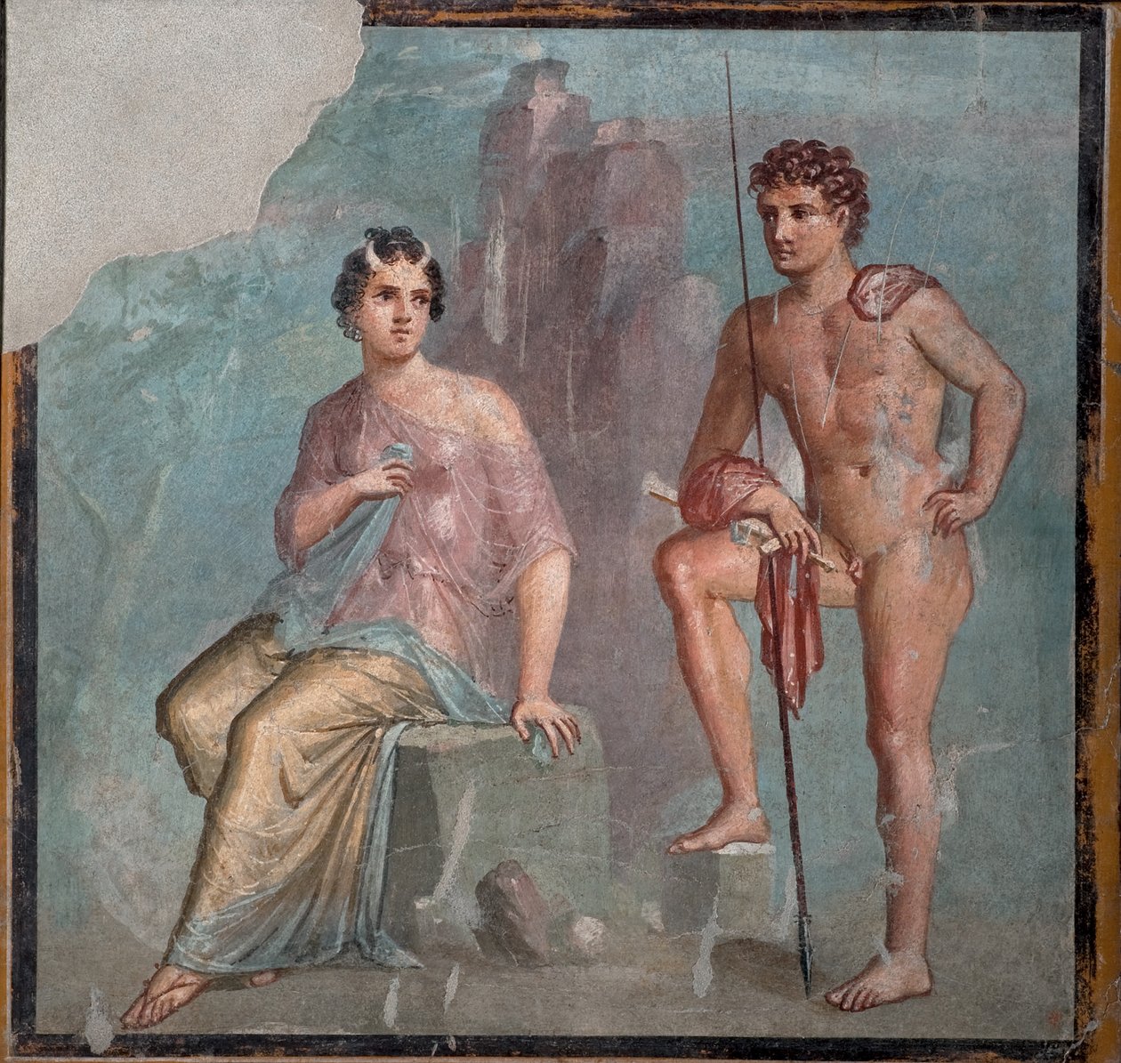 Io és Argus, 1. H. 1. század. HIRDETÉS. alkotó: Roman Pompeian wall painting.