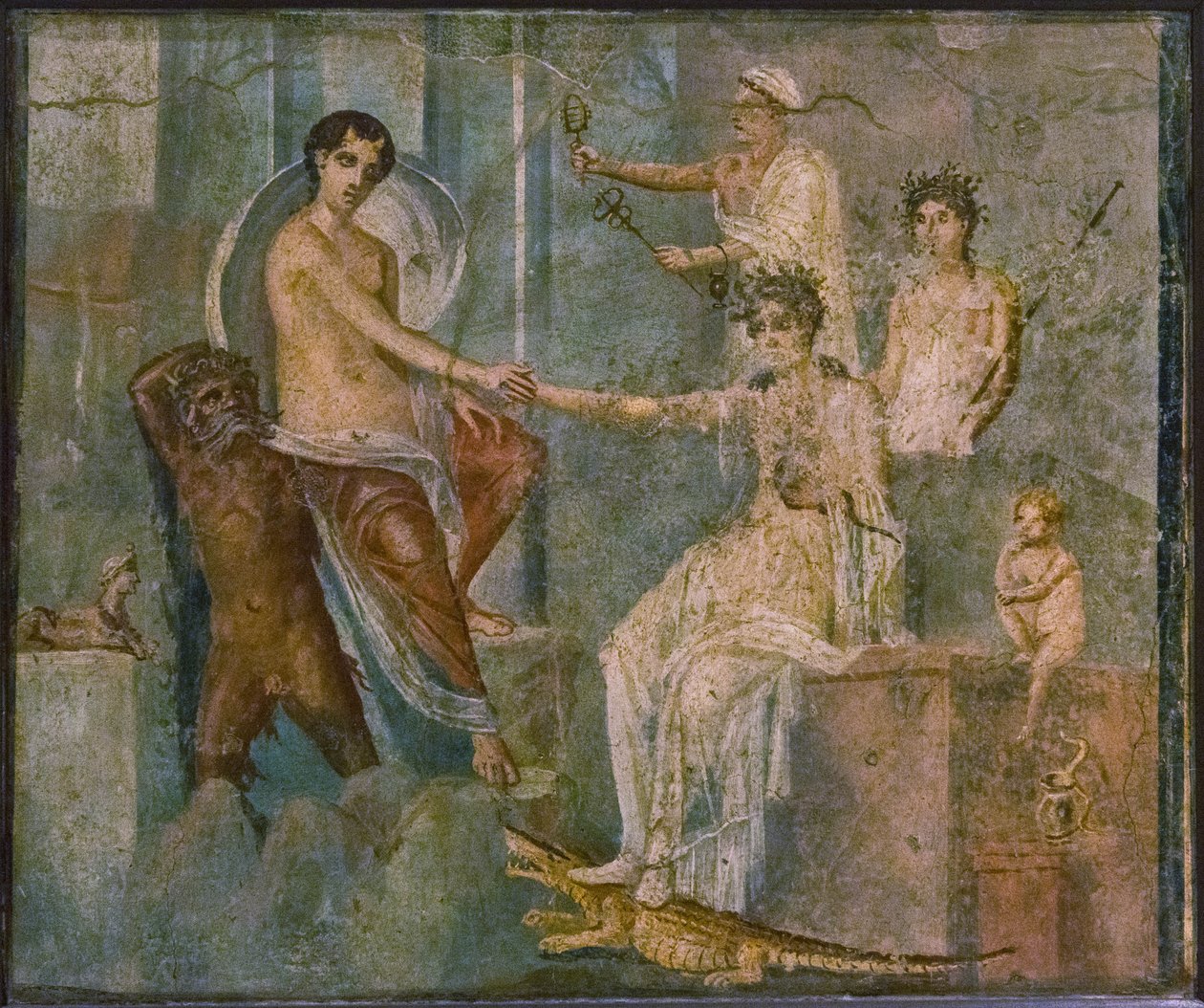 Jupiter és Io, 1. H. 1. század. HIRDETÉS. alkotó: Roman Pompeian wall painting.