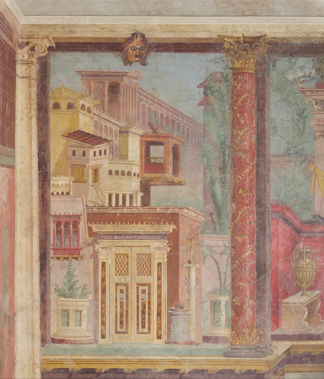 Falfestmény egy boscoreale-i villa kubicumából, Kr.e. 50-40 alkotó: Roman Republican Period