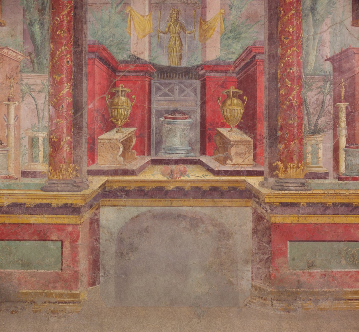 Falfestmény egy boscoreale-i villa kubicumából, Kr.e. 50-40 alkotó: Roman Republican Period