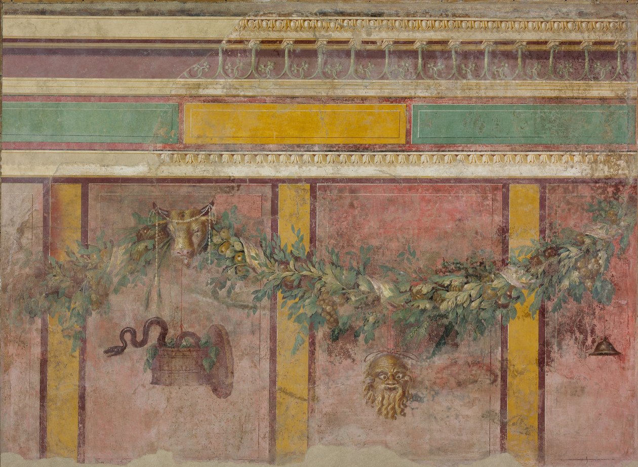 Falfestmény egy boscoreale-i villa exedrájából, Kr. e. 50–40. alkotó: Roman Republican Period