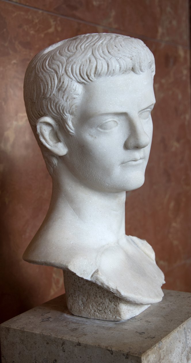 Art Rome Caligula császár mellszobra (i.sz. 12-41) márvány Musee du Louvre. alkotó: Roman Roman