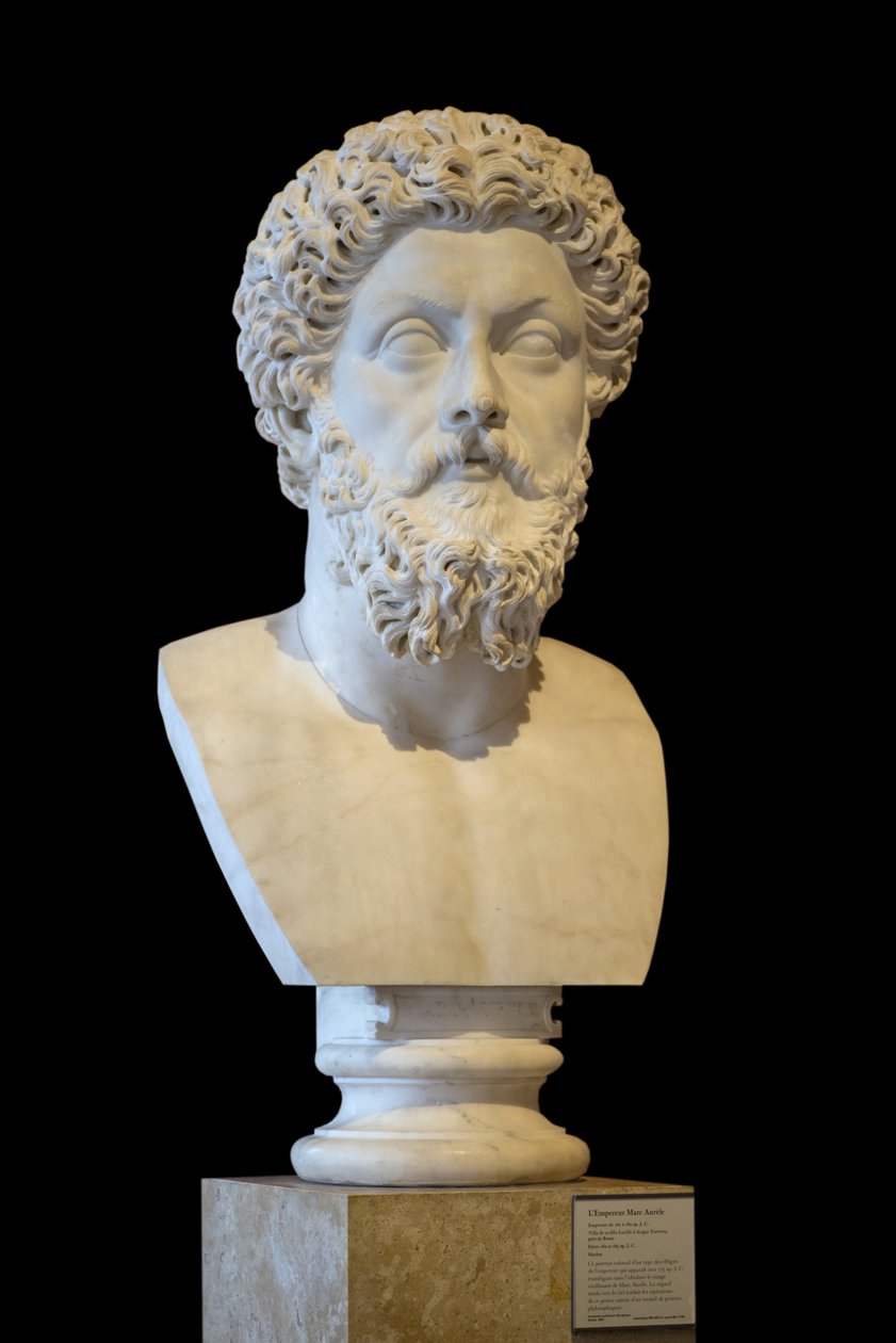 Art Róma Márvány mellszobra Mark Aurele római császárról (i.sz. 121-180) alkotó: Roman Roman