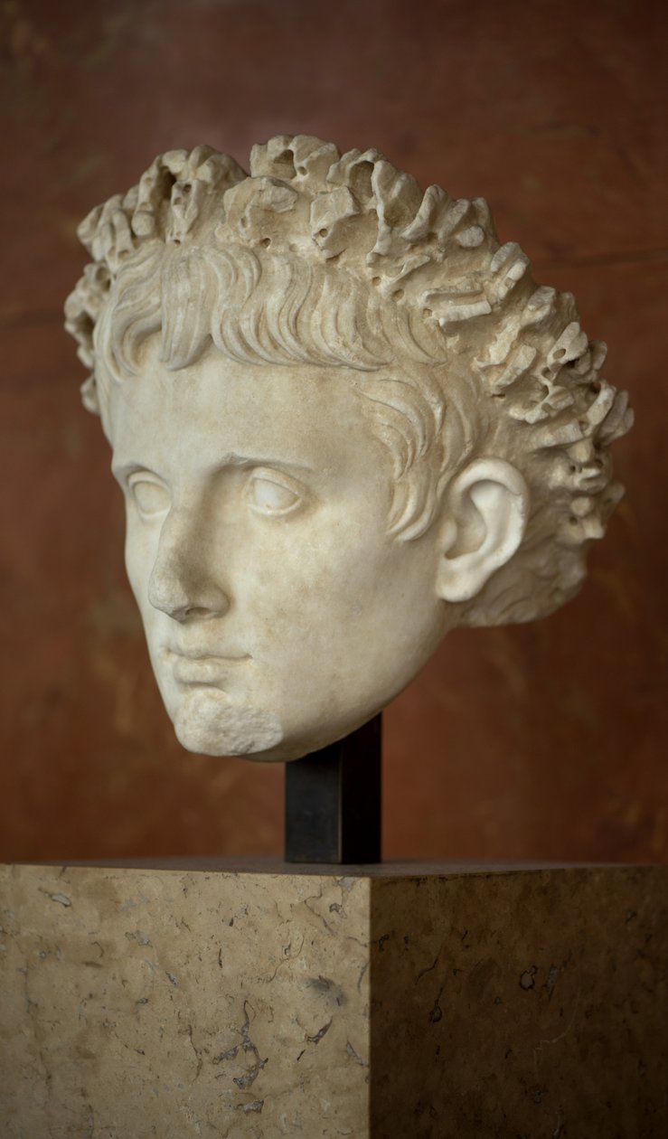 Art Rome Augustus császár feje (i. e. 63 - i.sz. 14) márvány alkotó: Roman Roman