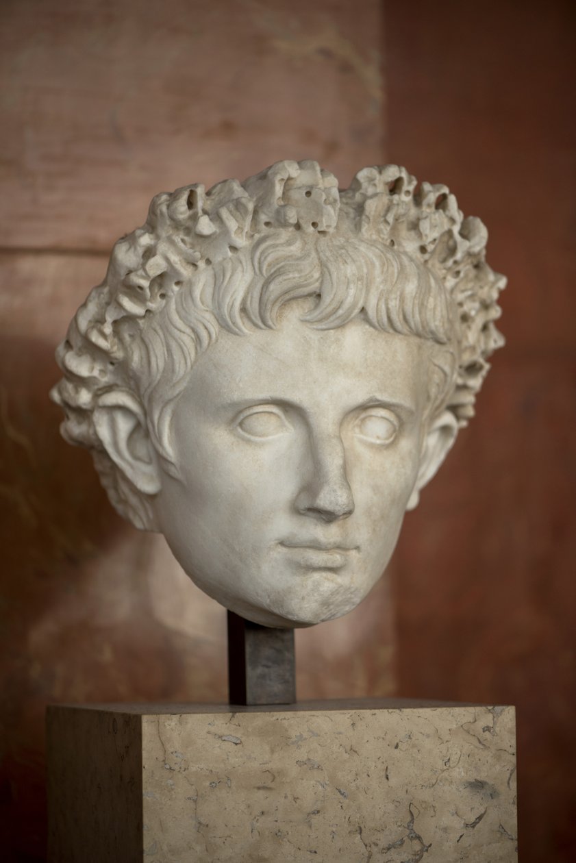 Art Rome Augustus császár feje (i. e. 63 - i.sz. 14) márvány alkotó: Roman Roman
