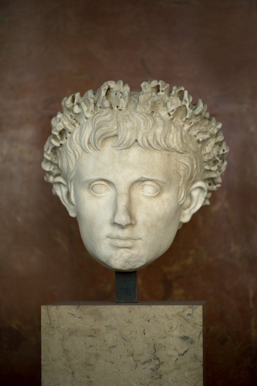 Art Rome Augustus császár feje (i. e. 63 - i.sz. 14) márvány alkotó: Roman Roman