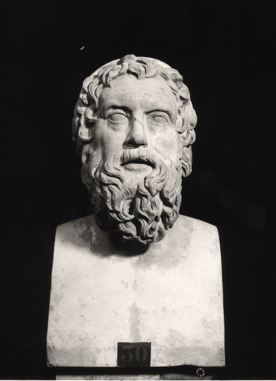 Arisztophanész mellszobra (i.e. 445-kb. 385 körül) (márvány) (f/w fotó) alkotó: Roman Roman