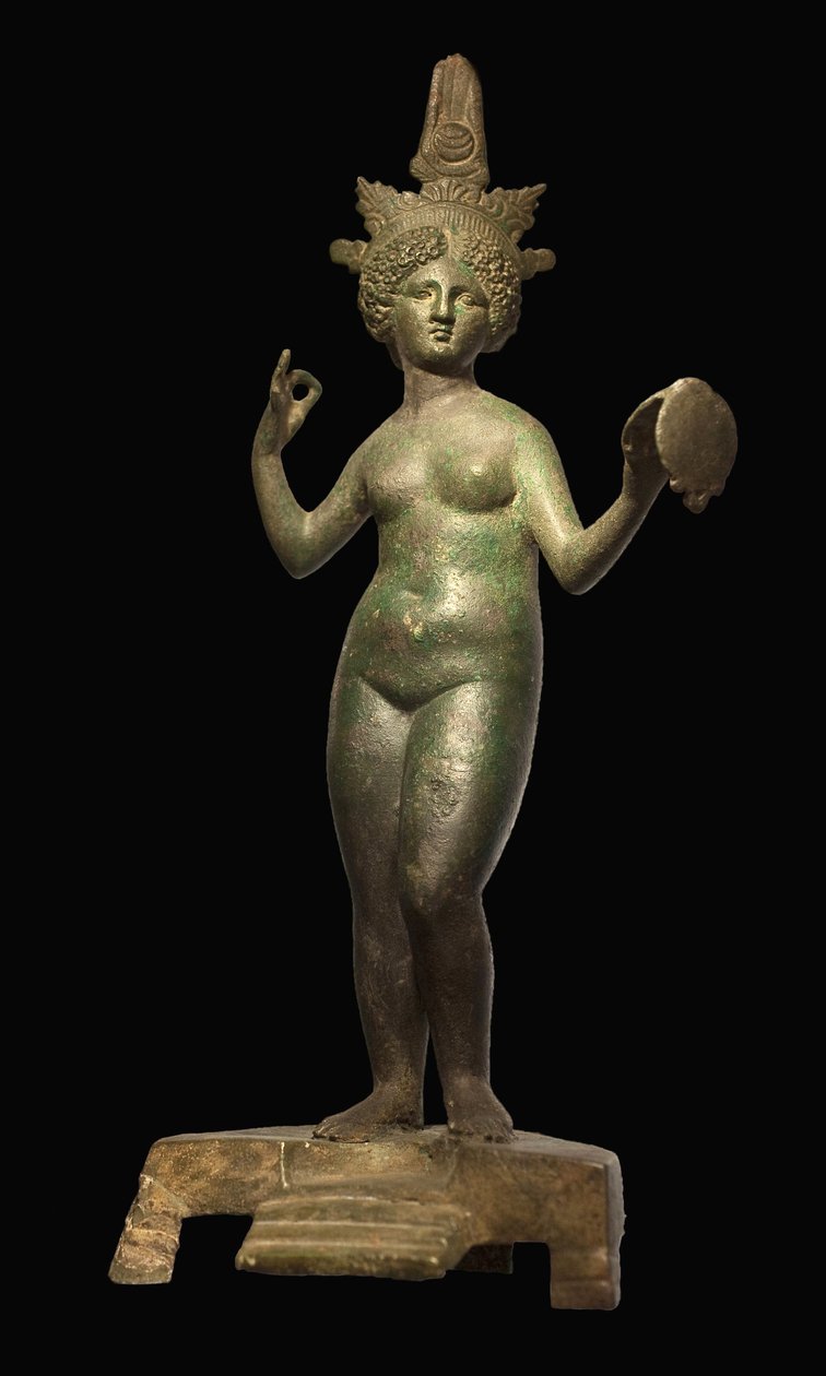 Gyere a tükörhöz. Bronz szobor, Libanon, római kor. Musee de La Castre, Cannes. alkotó: Roman Roman