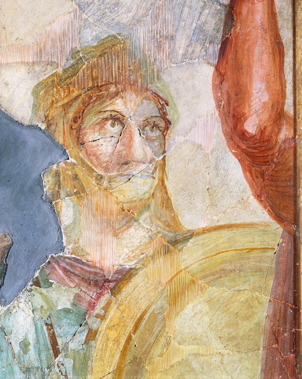 Részlet Sándor (Ares) és Stateira (Aphrodité) házassága freskójáról, a Pompeii 6. West Island 39. számú freskója (UNESCO Világörökségi Lista) alkotó: Roman Roman
