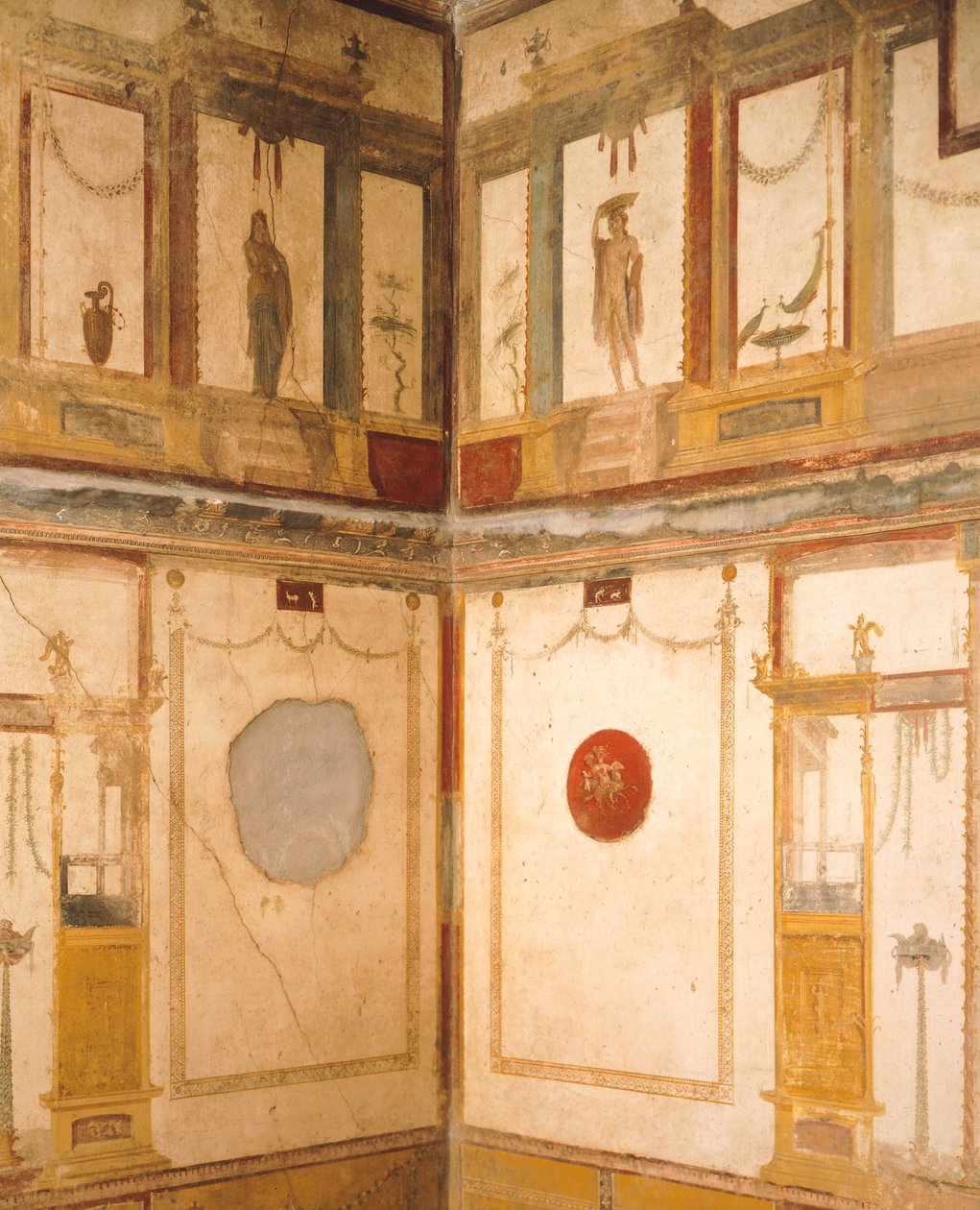 Részlet freskók díszítő szobából, Vettii háza, Pompeii, Campania, római civilizáció alkotó: Roman Roman