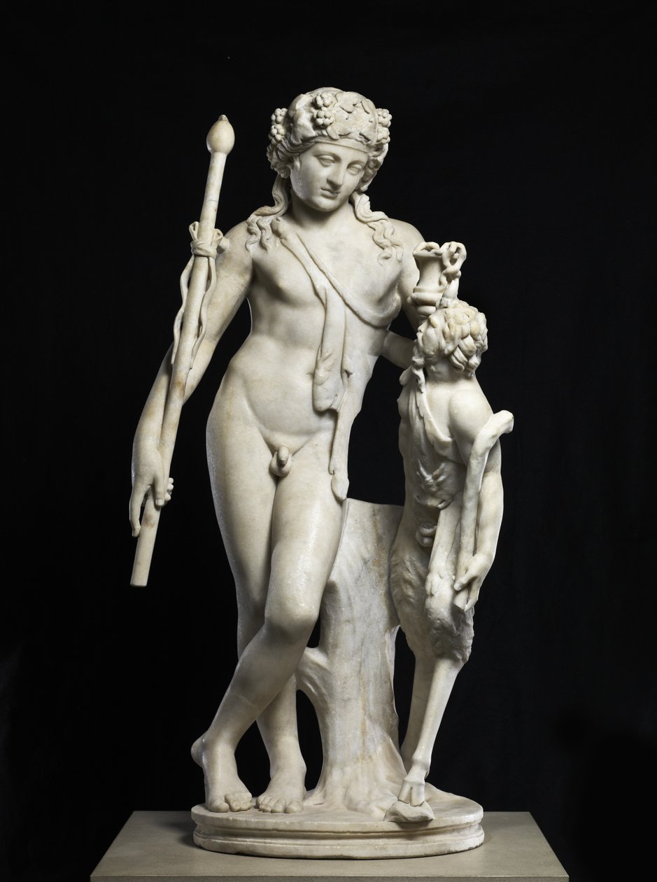Dionüszosz serpenyővel, Kr.u. 50-150 (márvány) alkotó: Roman Roman