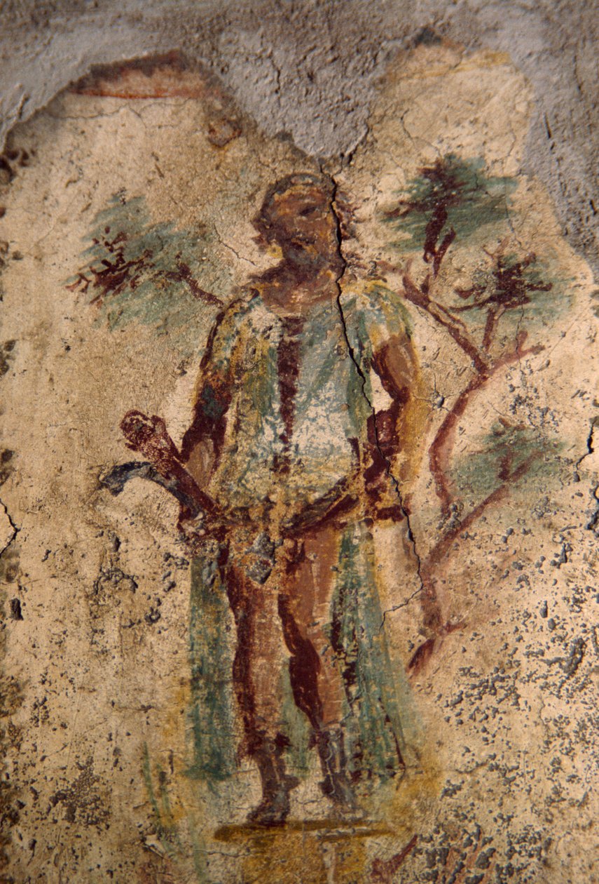 Erotikus freskó Lupanarból, Pompeiiből (UNESCO Világörökség). alkotó: Roman Roman