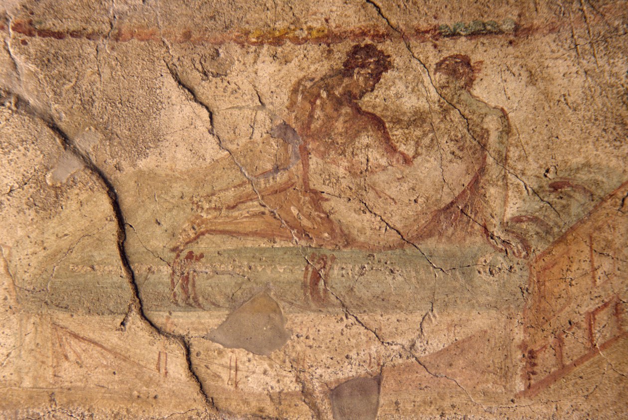 Erotic fresco from Lupanar, Pompeii (UNESCO World Heritage List alkotó: Roman Roman