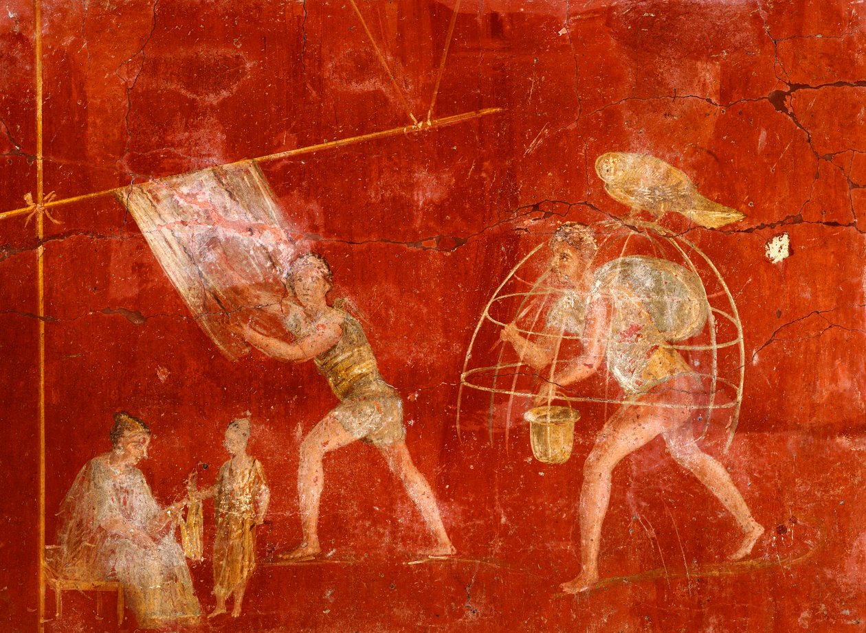 Fresco depicting Laundrymen, from Pompeii (UNESCO World Heritage List alkotó: Roman Roman