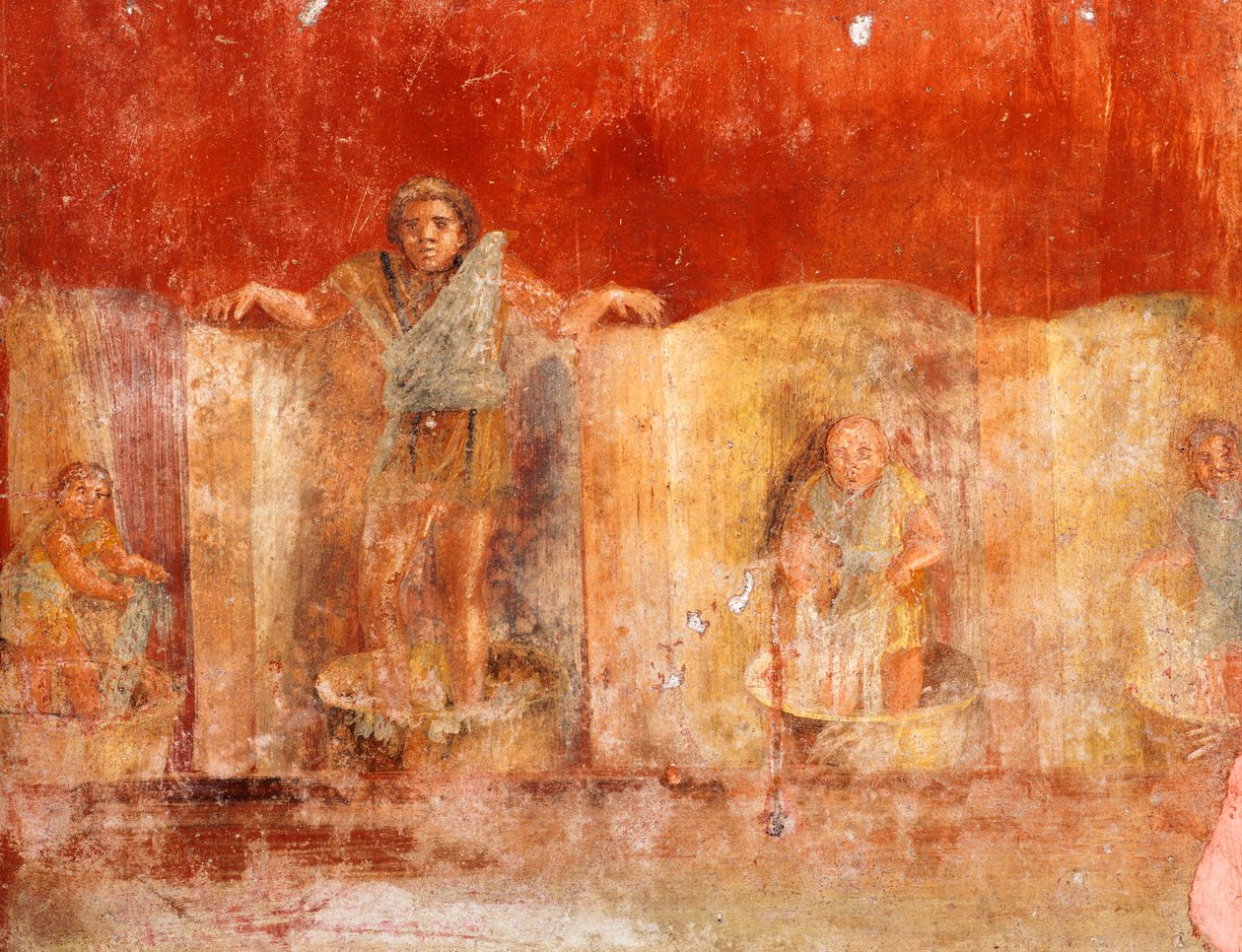 Mosodat ábrázoló freskó Pompeiiből (UNESCO Világörökség). alkotó: Roman Roman