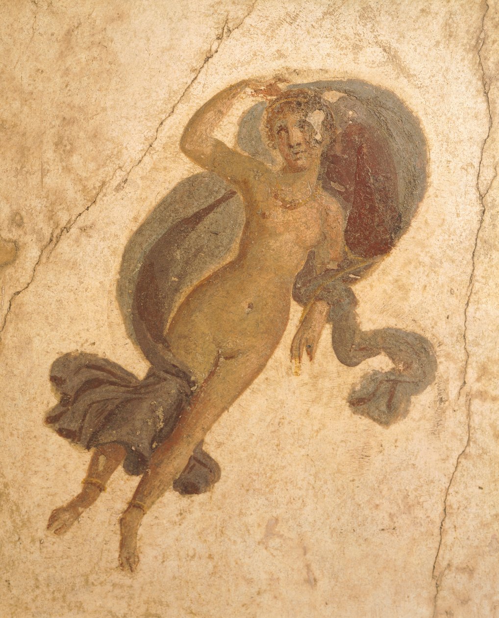 Tavaszt ábrázoló freskó a szerelmesek házából, Pompeii, Campania, római civilizáció alkotó: Roman Roman