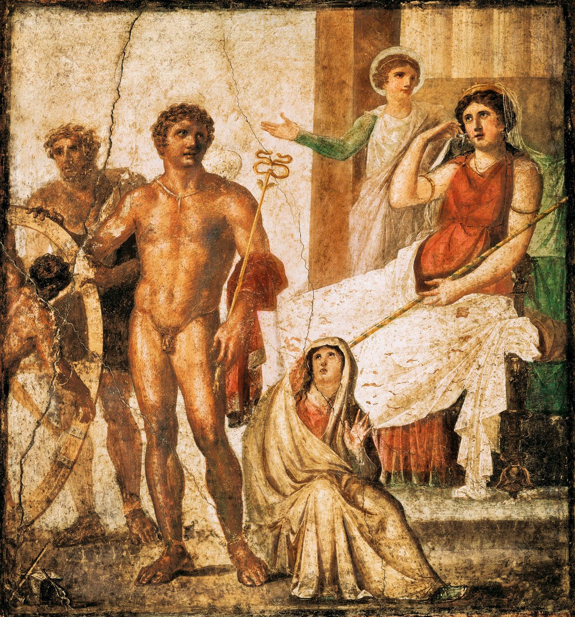 Fresco depicting Torture of Issone, from House of Vettii, Pompeii, Campania alkotó: Roman Roman