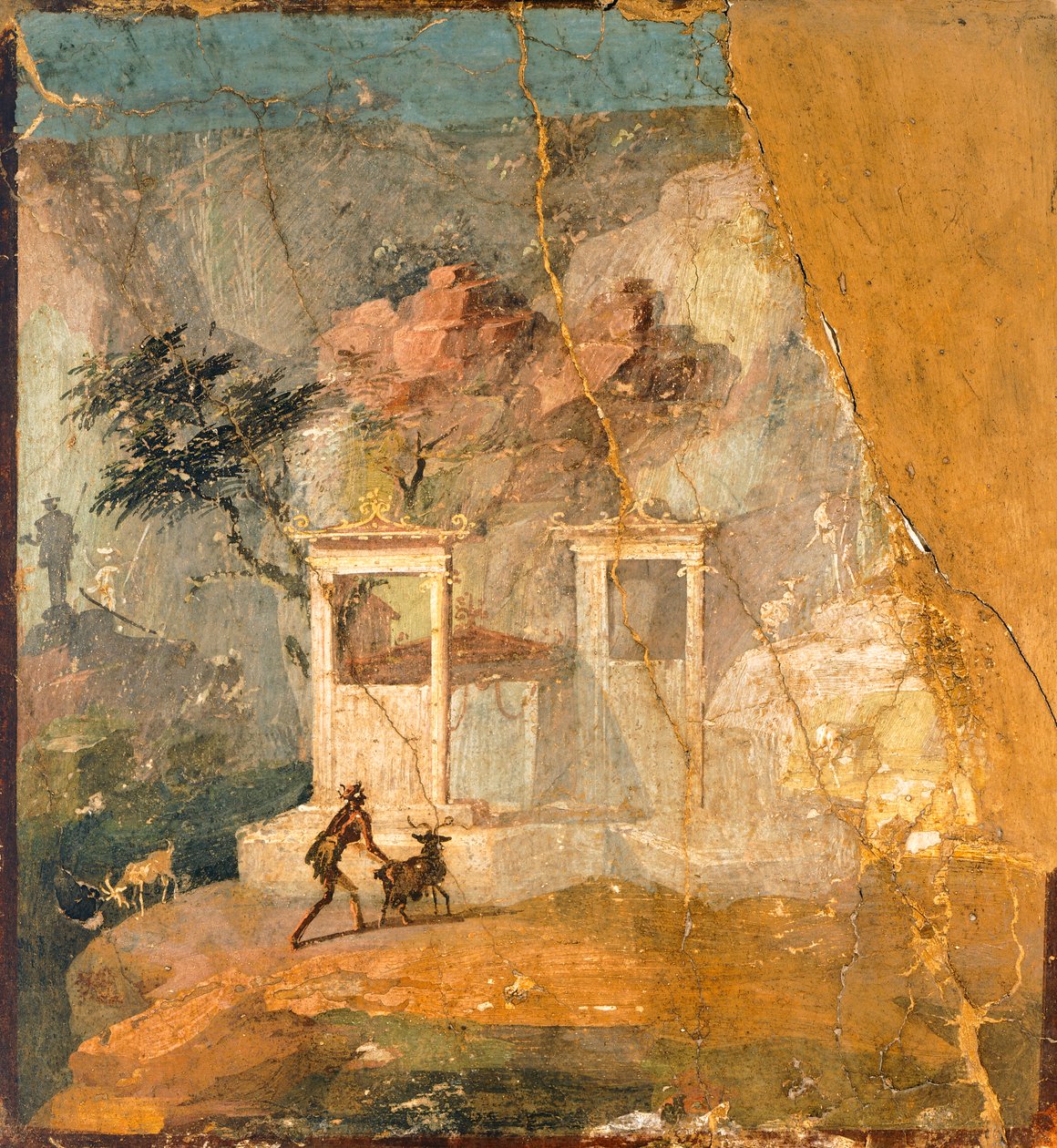 Fresco depicting lost ram, Pompeii (UNESCO World Heritage List alkotó: Roman Roman